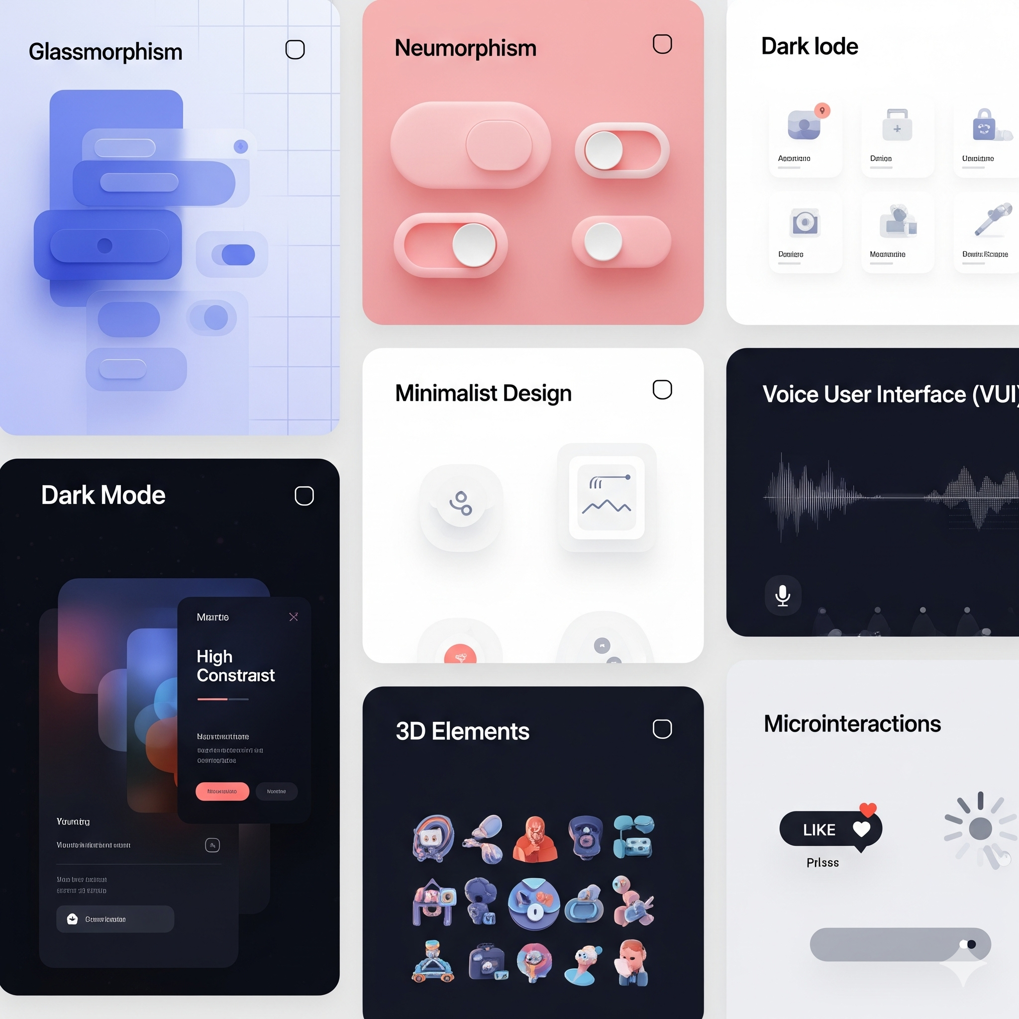 Abstract UI design elements